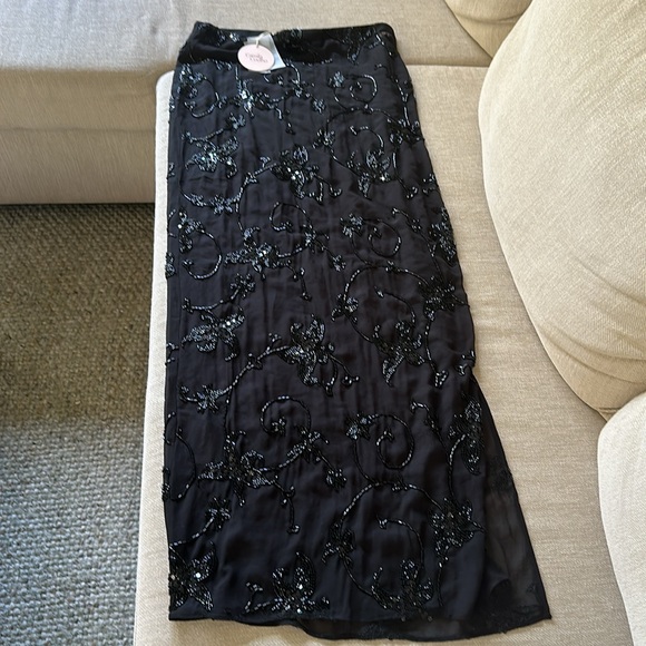 Camila Coelho Black Sheer Maxi Skirt - Picture 6 of 8